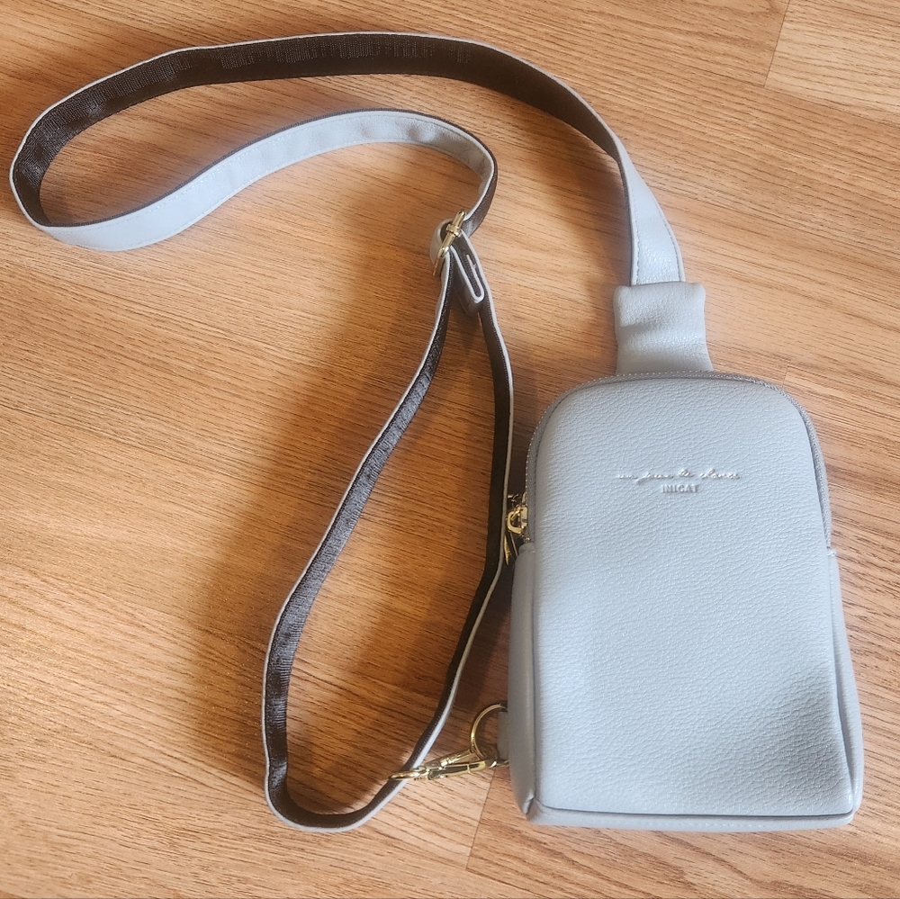 Inicat Small Crossbody Sling Bag Light Blue with Gold Hardware